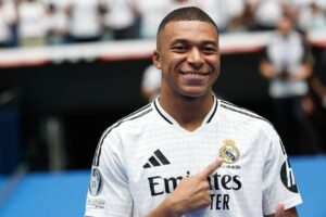 Kylian en el estadio Bernabéu